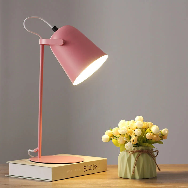 Table Lamp Iron Bucket-Shaped Design 14-Inch Tall