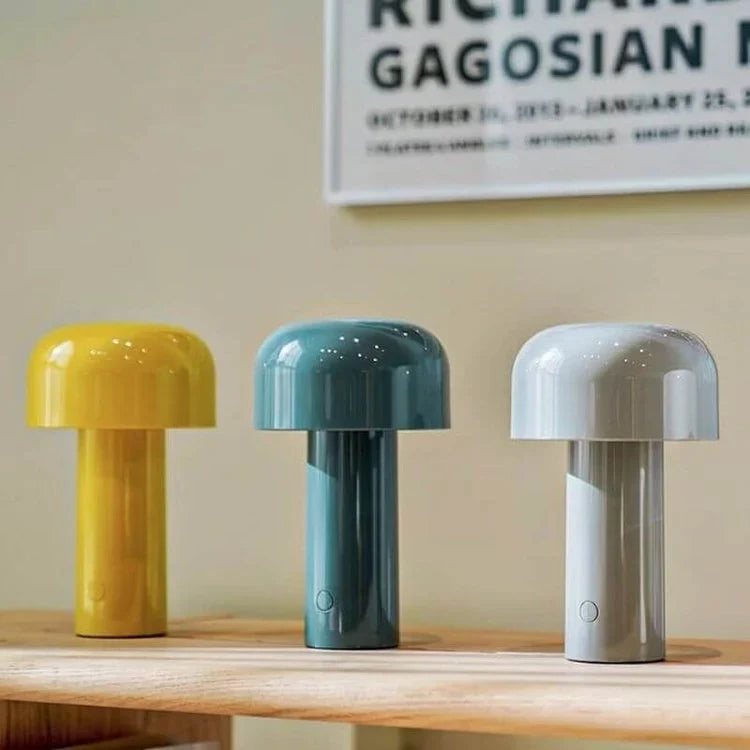 Table Lamp Mushroom Design Rechargeable Dimmable LED