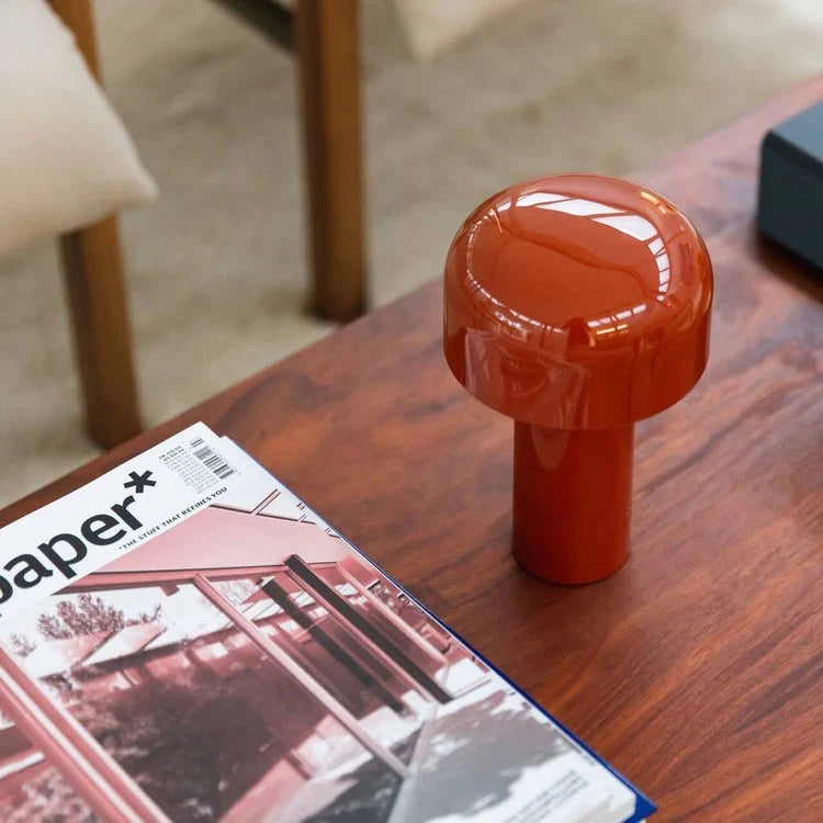 Table Lamp Mushroom Design Rechargeable Dimmable LED