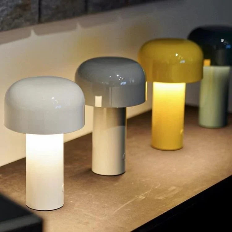 Table Lamp Mushroom Design Rechargeable Dimmable LED