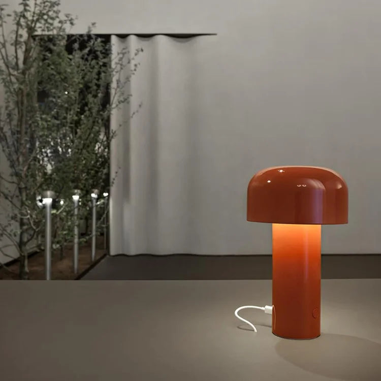 Table Lamp Mushroom Design Rechargeable Dimmable LED