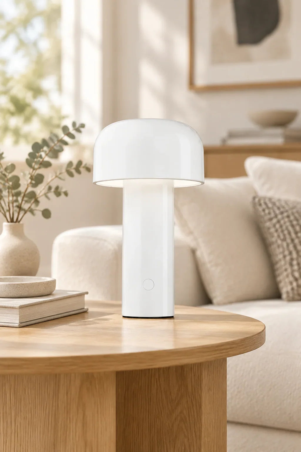 Table Lamp Mushroom Design Rechargeable Dimmable LED