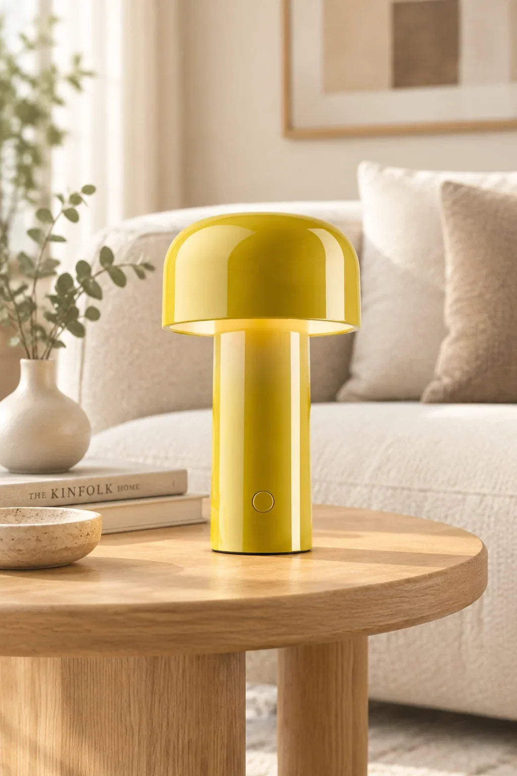 Table Lamp Mushroom Design Rechargeable Dimmable LED
