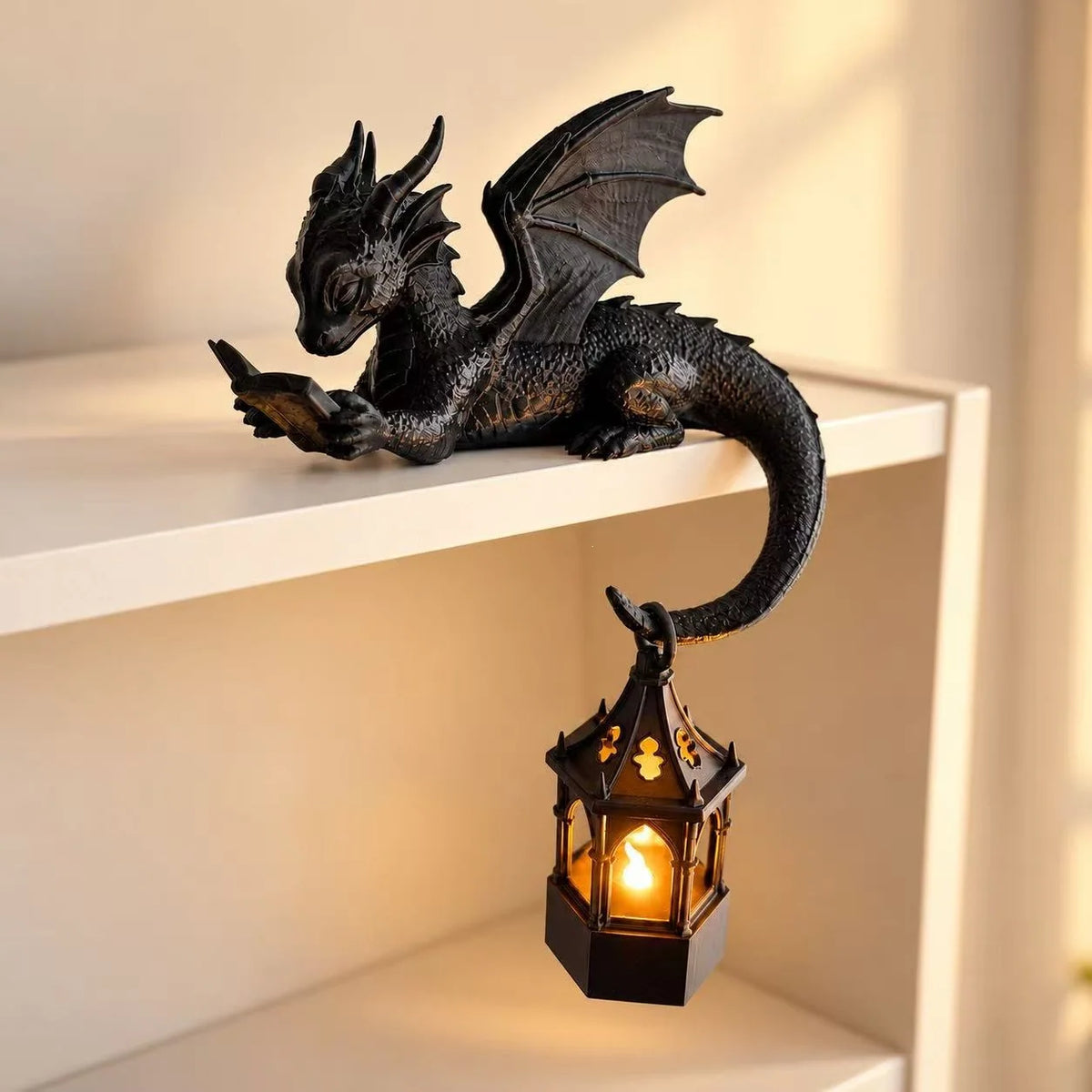 Table Lamp Resin Dragon Reading Design Warm Glow