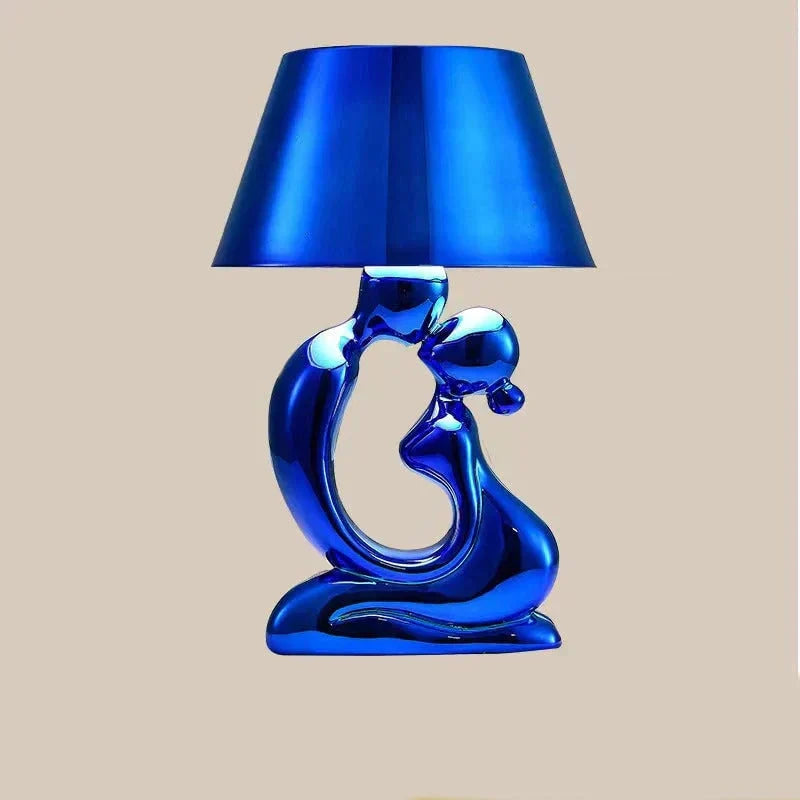 Table Lamp Sculptural Base Cordless Rechargeable Warm Ambient Light
