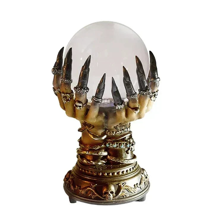 Table Lamp Skeletal Hand Touch-Activated Plasma Globe