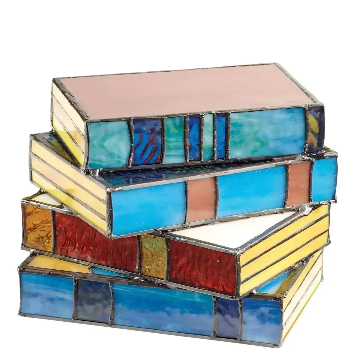 Table Lamp Stained Glass Book-Shaped Warm Diffused Light