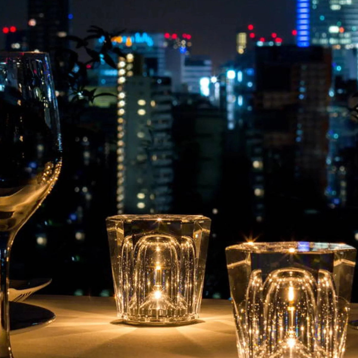 Table Lamp USB Rechargeable Diamond-Cut Crystal