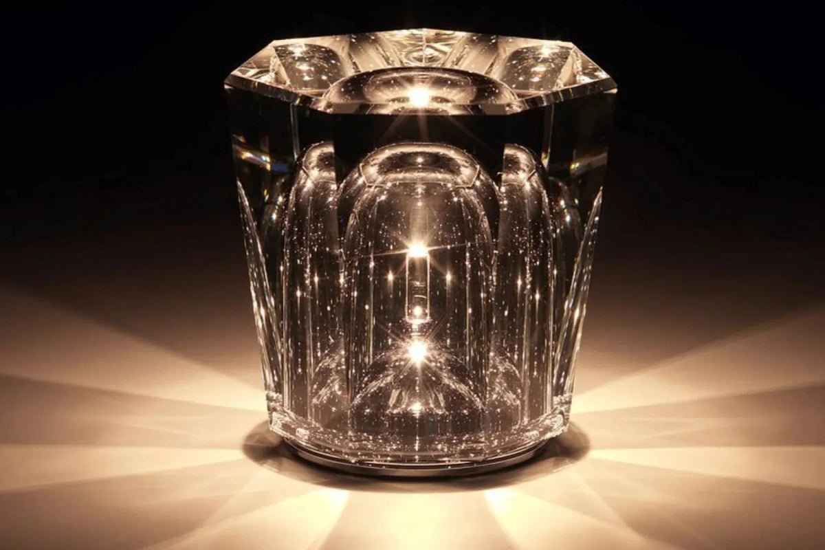 Table Lamp USB Rechargeable Diamond-Cut Crystal