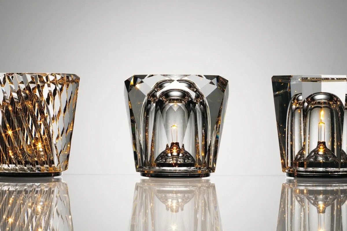 Table Lamp USB Rechargeable Diamond-Cut Crystal