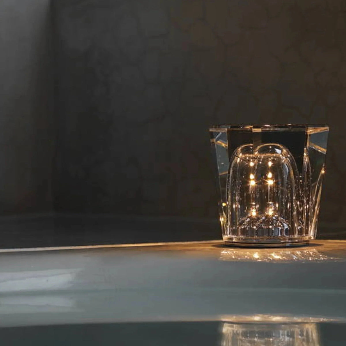Table Lamp USB Rechargeable Diamond-Cut Crystal