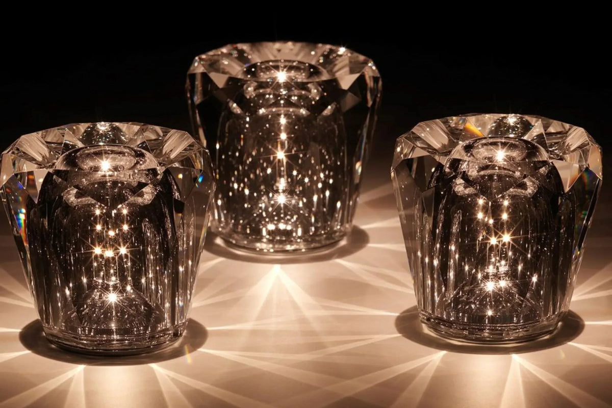 Table Lamp USB Rechargeable Diamond-Cut Crystal