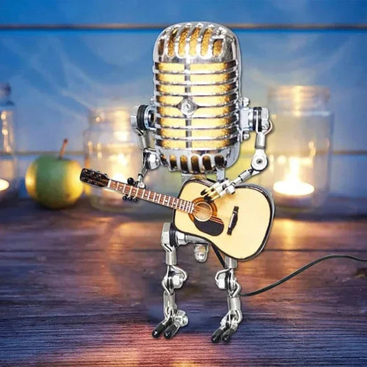 Table Lamp Vintage Microphone Adjustable LED