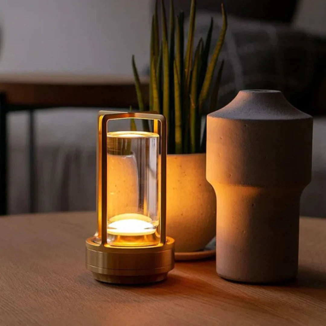 Table Lamp Wireless Rechargeable LED Three Light Colors Touch Control