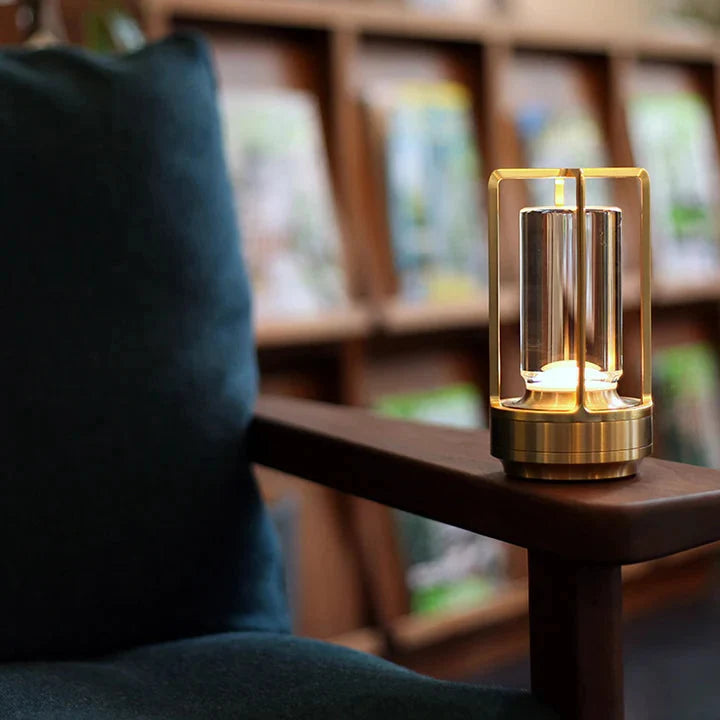 Table Lamp Wireless Rechargeable LED Three Light Colors Touch Control