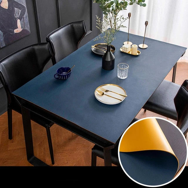 Table Protector Mat Waterproof Scratch & Heat Resistant PVC TPU Leather