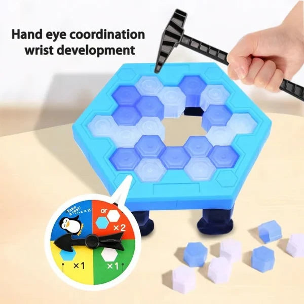 Tabletop Game Penguin Ice-Breaking Challenge With Mallets