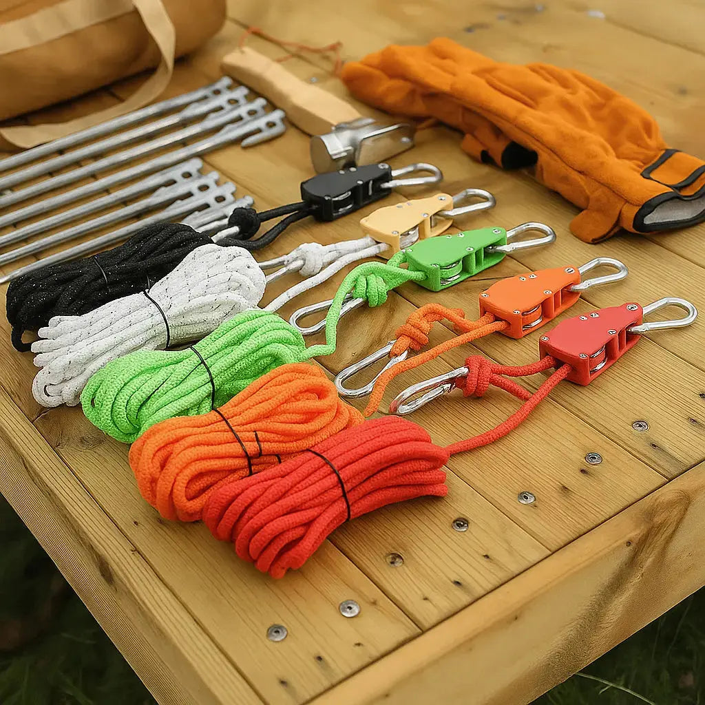 Tent Guy Line Quick-Adjust Pulley Reflective Nylon
