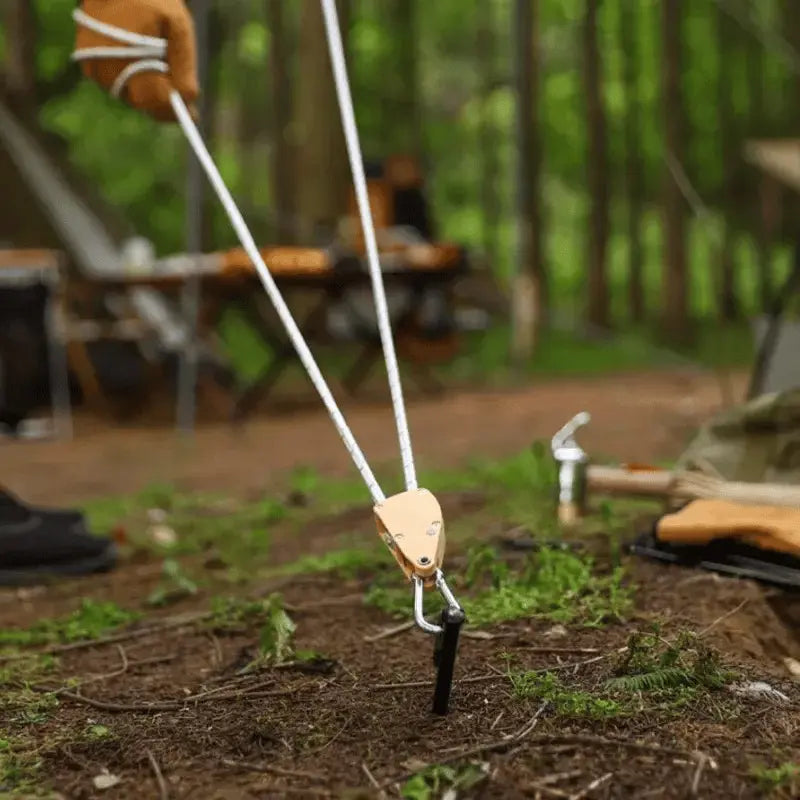 Tent Guy Line Quick-Adjust Pulley Reflective Nylon