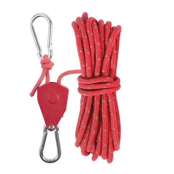 Tent Guy Line Quick-Adjust Pulley Reflective Nylon