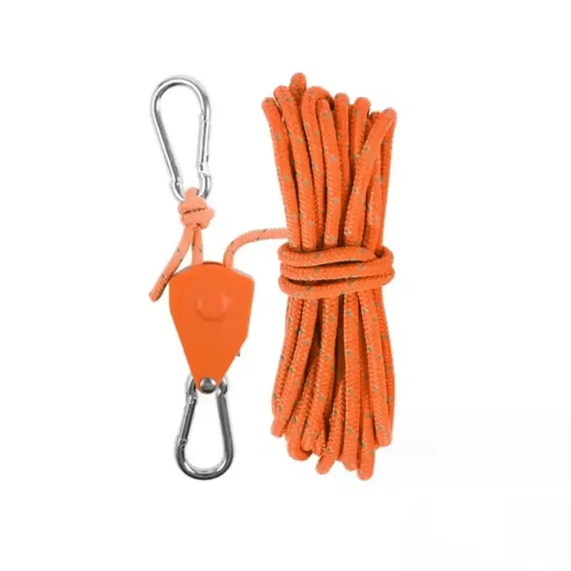 Tent Guy Line Quick-Adjust Pulley Reflective Nylon
