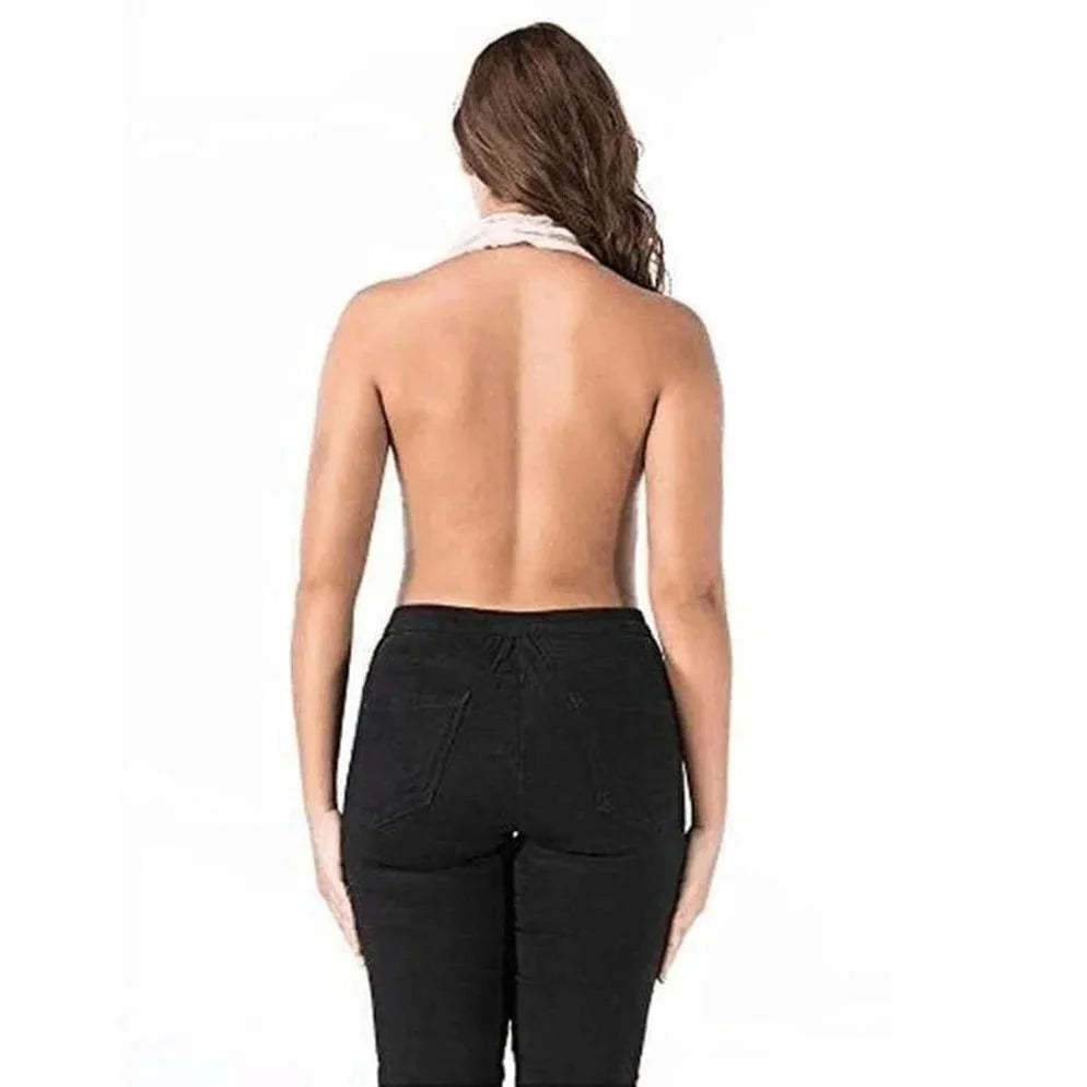 Terry Bra Absorbent Fabric Open Back Adjustable Rear Cord