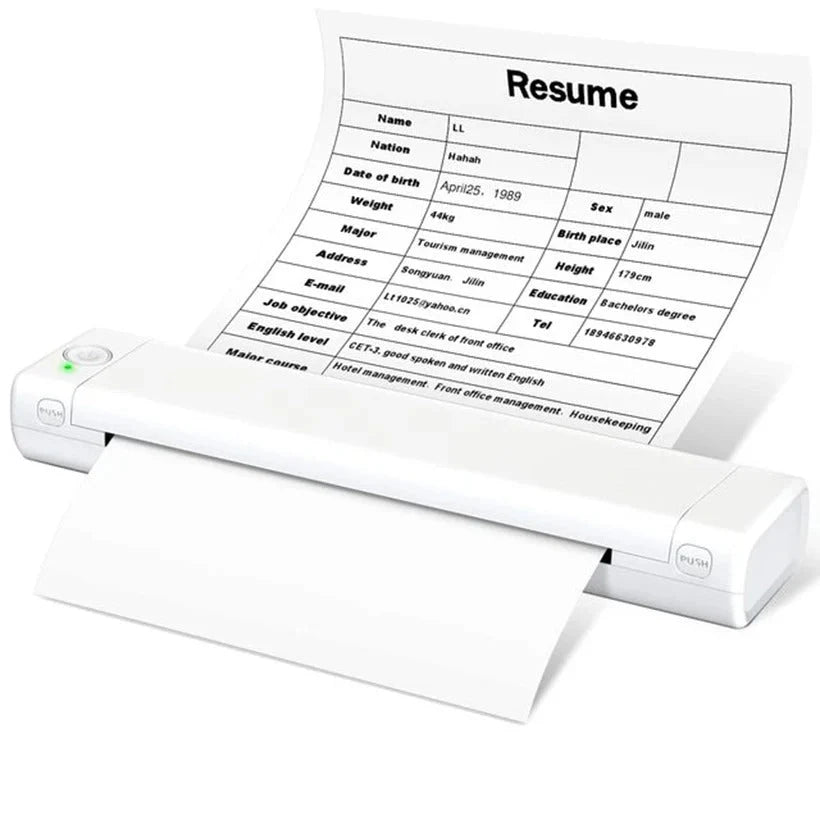 Thermal Printer Wireless A4 Ink-Free Technology