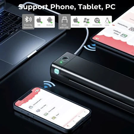 Thermal Printer Wireless A4 Ink-Free Technology
