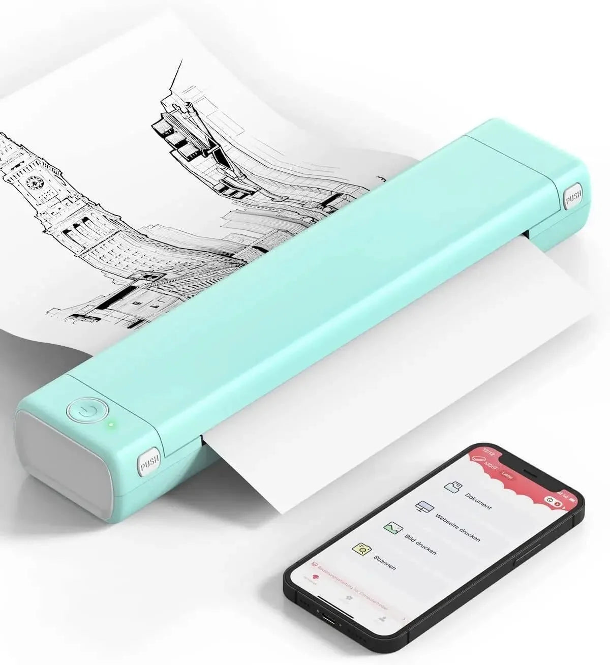 Thermal Printer Wireless A4 Ink-Free Technology