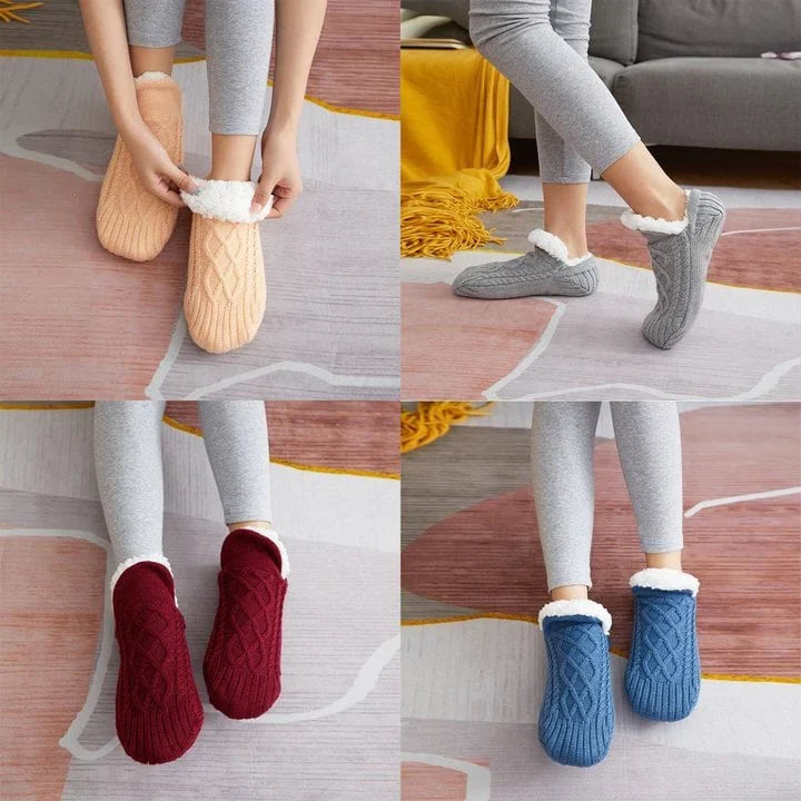 Thermal Socks Fleece-Lined Non-Slip Moisture-Wicking