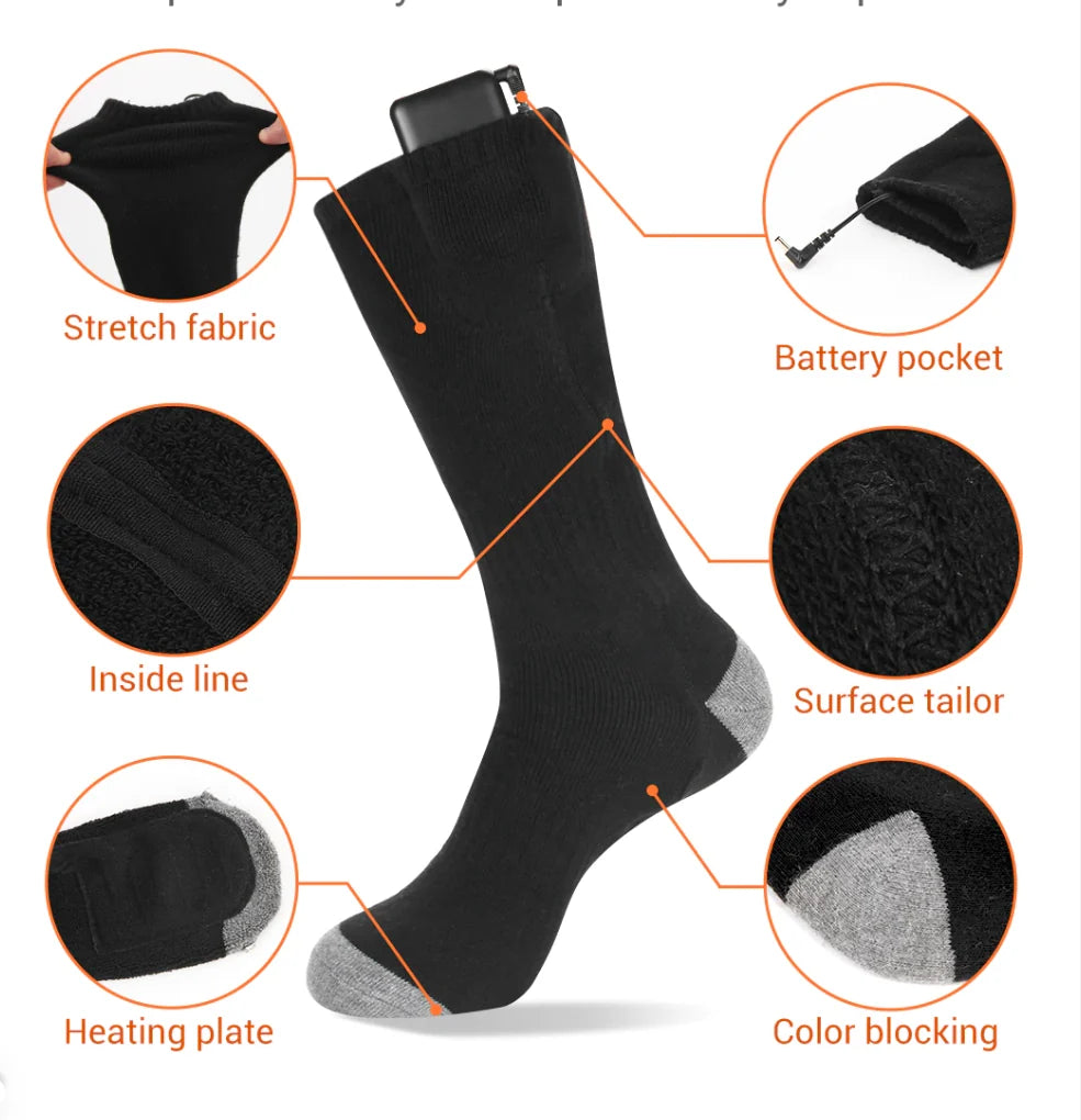 Thermal Socks Heat-Retaining Breathable Cotton Blend Slim Fit