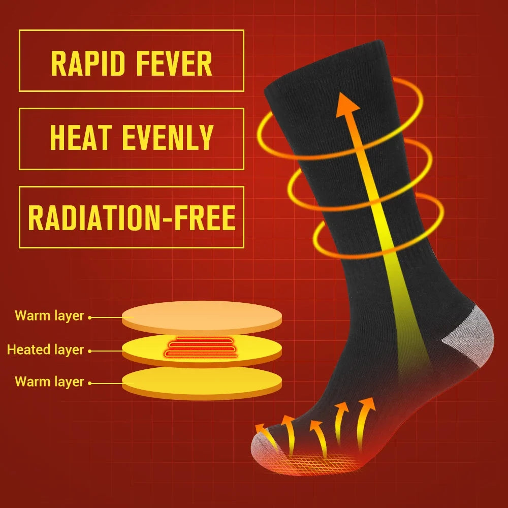 Thermal Socks Heat-Retaining Breathable Cotton Blend Slim Fit
