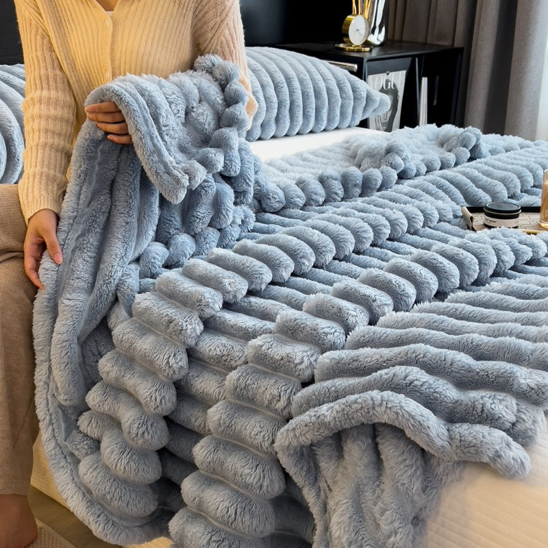 Throw Blanket Plush Textured Machine Washable Etison