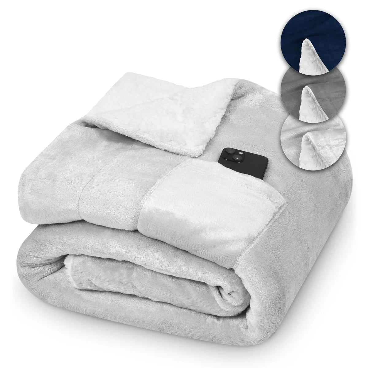 Throw Blanket Reversible Plush & Flannel