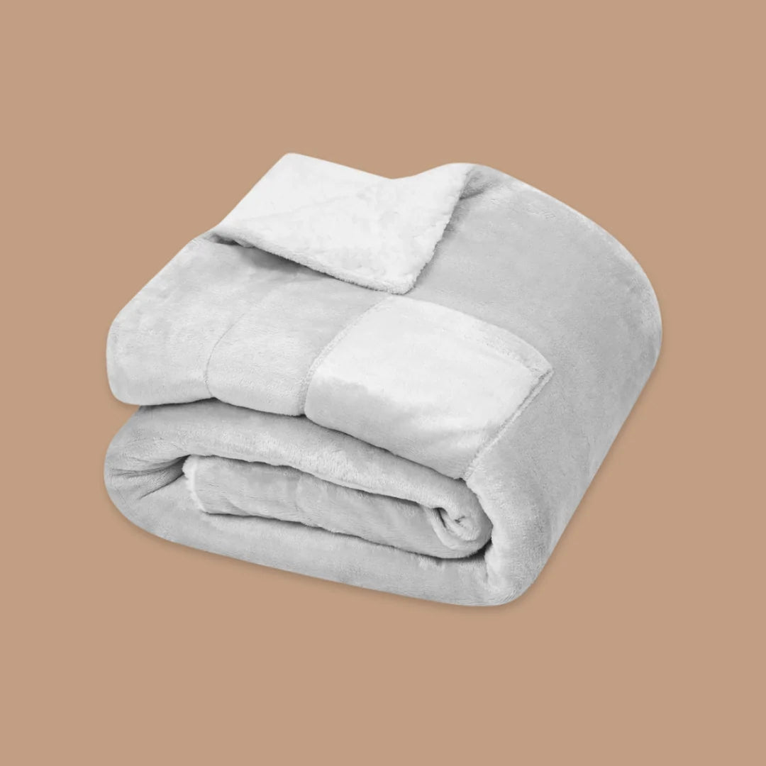 Throw Blanket Reversible Plush & Flannel