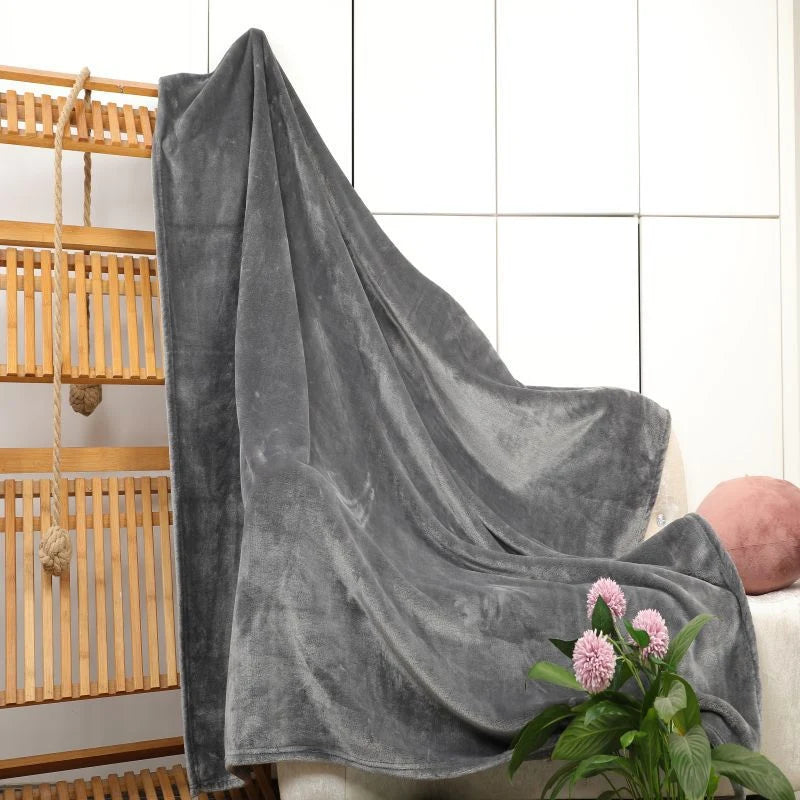 Throw Blanket Velvet Plush Machine-Washable