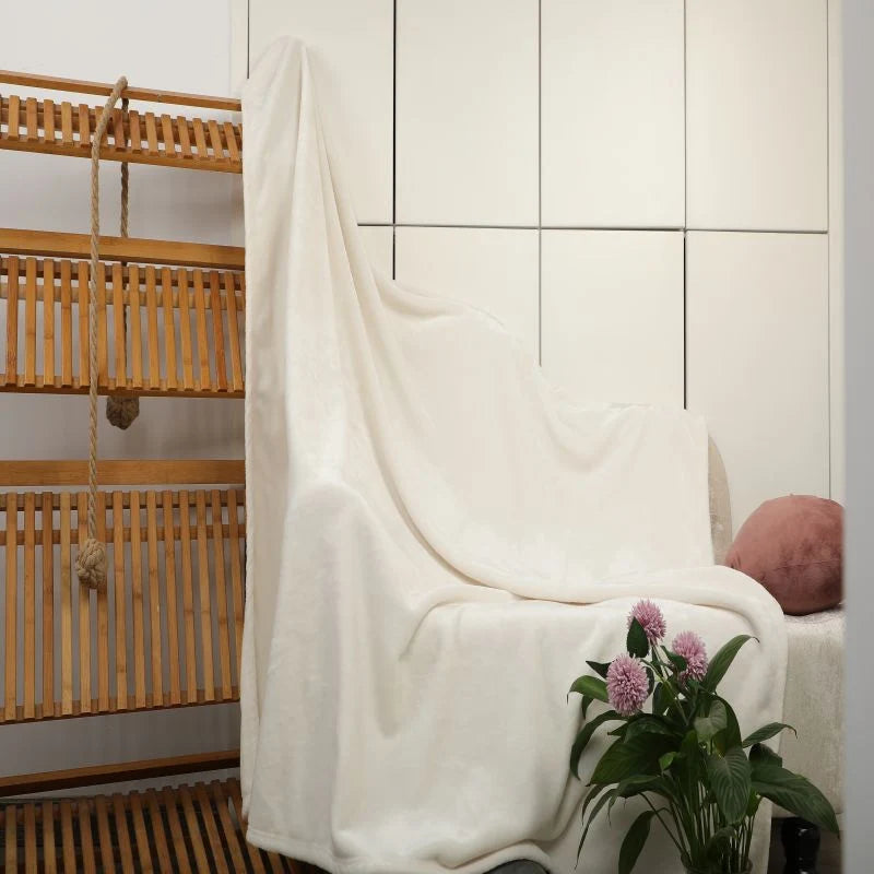 Throw Blanket Velvet Plush Machine-Washable