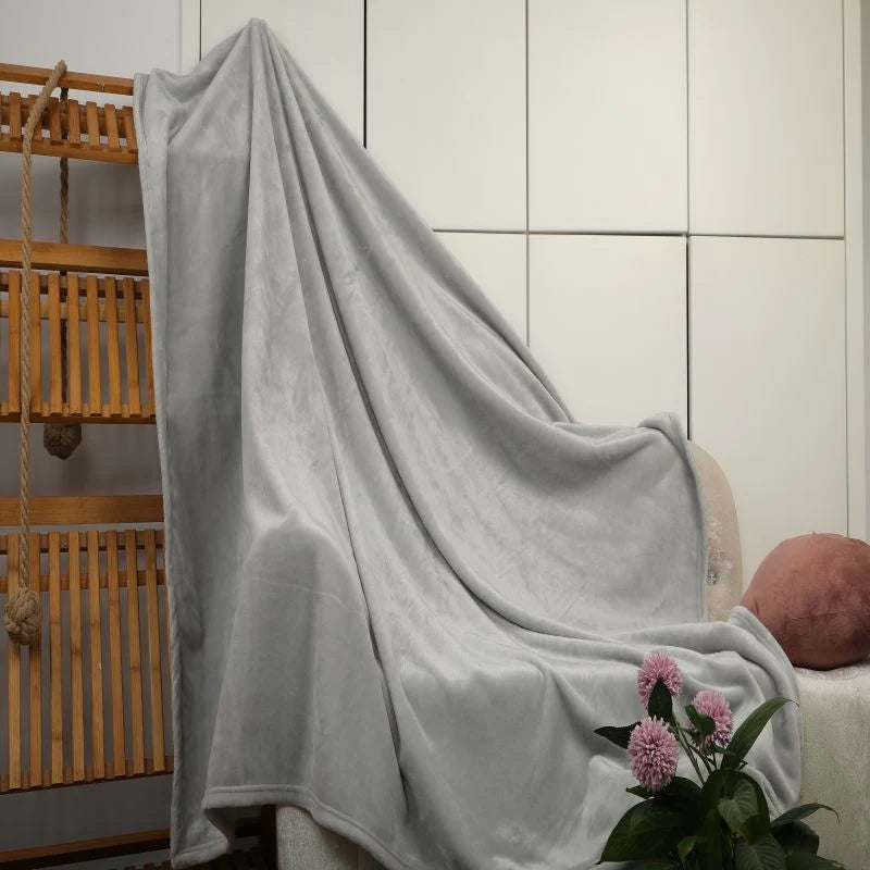 Throw Blanket Velvet Plush Machine-Washable