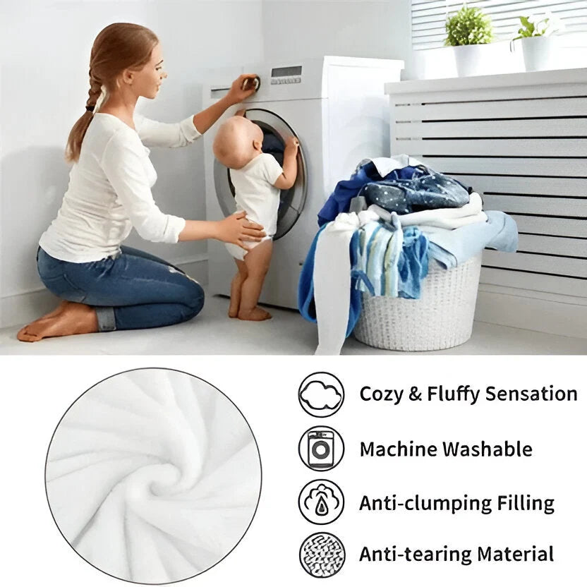 Throw Blanket Velvety Plush Lightweight Machine-Washable