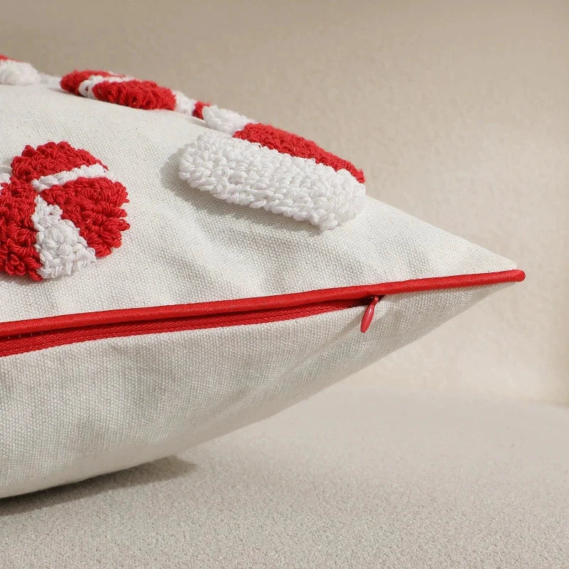 Throw Pillow Plush Velvet 3D Tufted Holiday Design