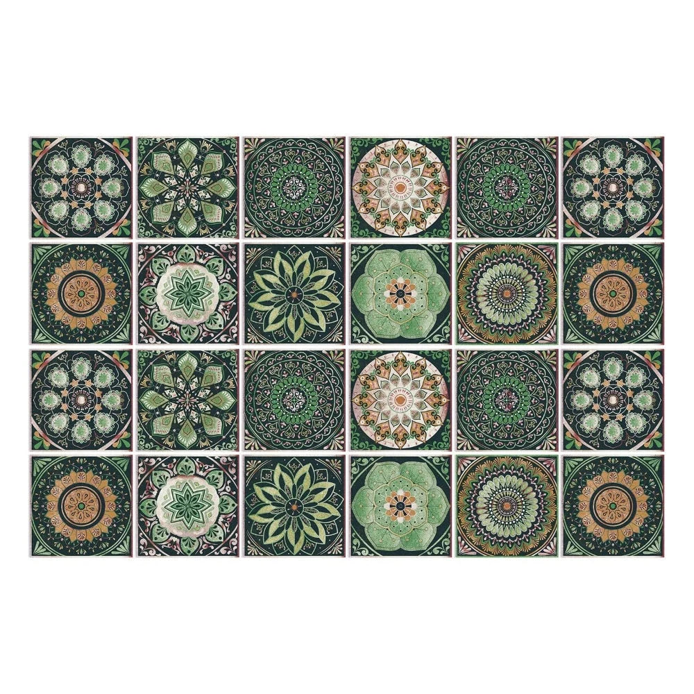 Tile Decals Self-Adhesive Vinyl Set of 24
