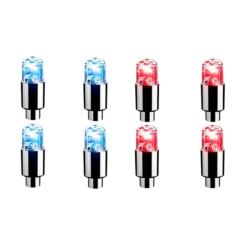 Tire Valve Cap Lights Motion-Activated Weatherproof LED 4-Pack