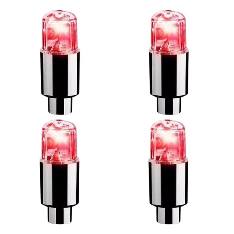 Tire Valve Cap Lights Motion-Activated Weatherproof LED 4-Pack