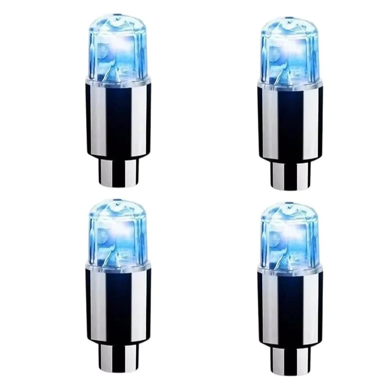 Tire Valve Cap Lights Motion-Activated Weatherproof LED 4-Pack