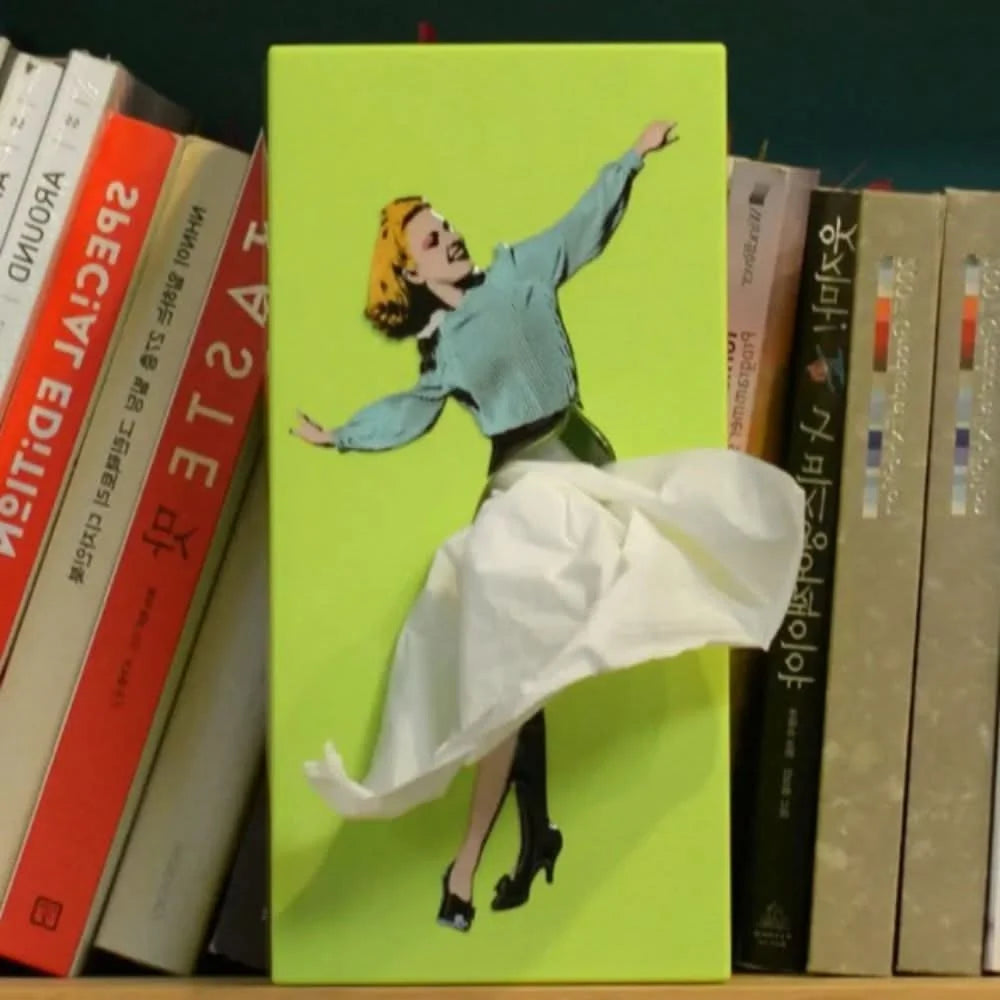 Tissue Box Holder Playful Rocking Design Plastic