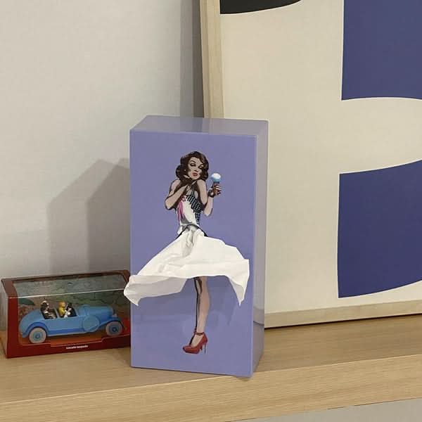 Tissue Box Holder Playful Rocking Design Plastic