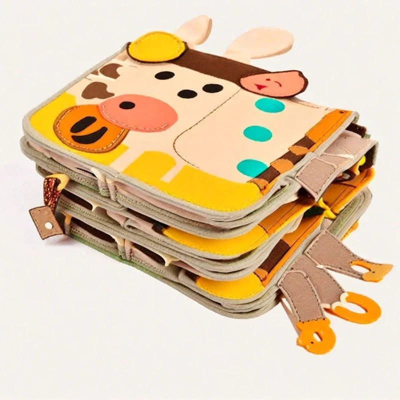 Toddler Activity Book 12 Textured Pages Carry Handle