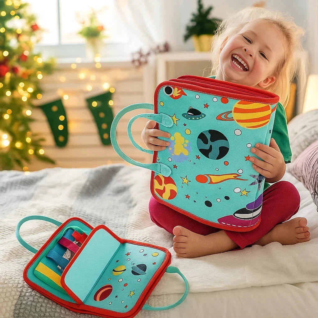 Toddler Activity Book Fabric Zippers Buttons & Laces