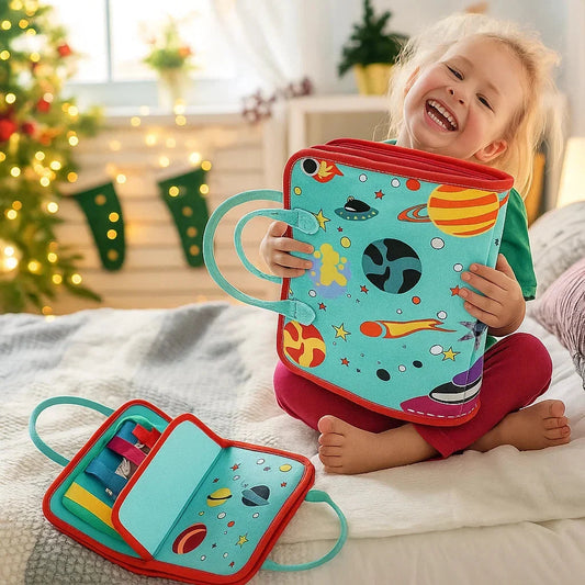 Toddler Activity Book Fabric Zippers Buttons & Laces