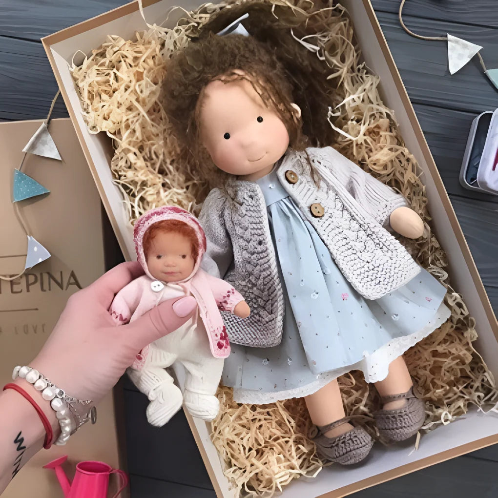 Toddler Doll Hypoallergenic Cotton & Wool Neutral Face